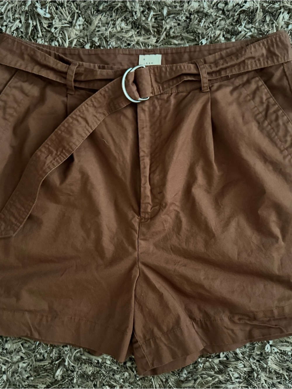 a new day Brown Belted High-Rise Women's Shorts